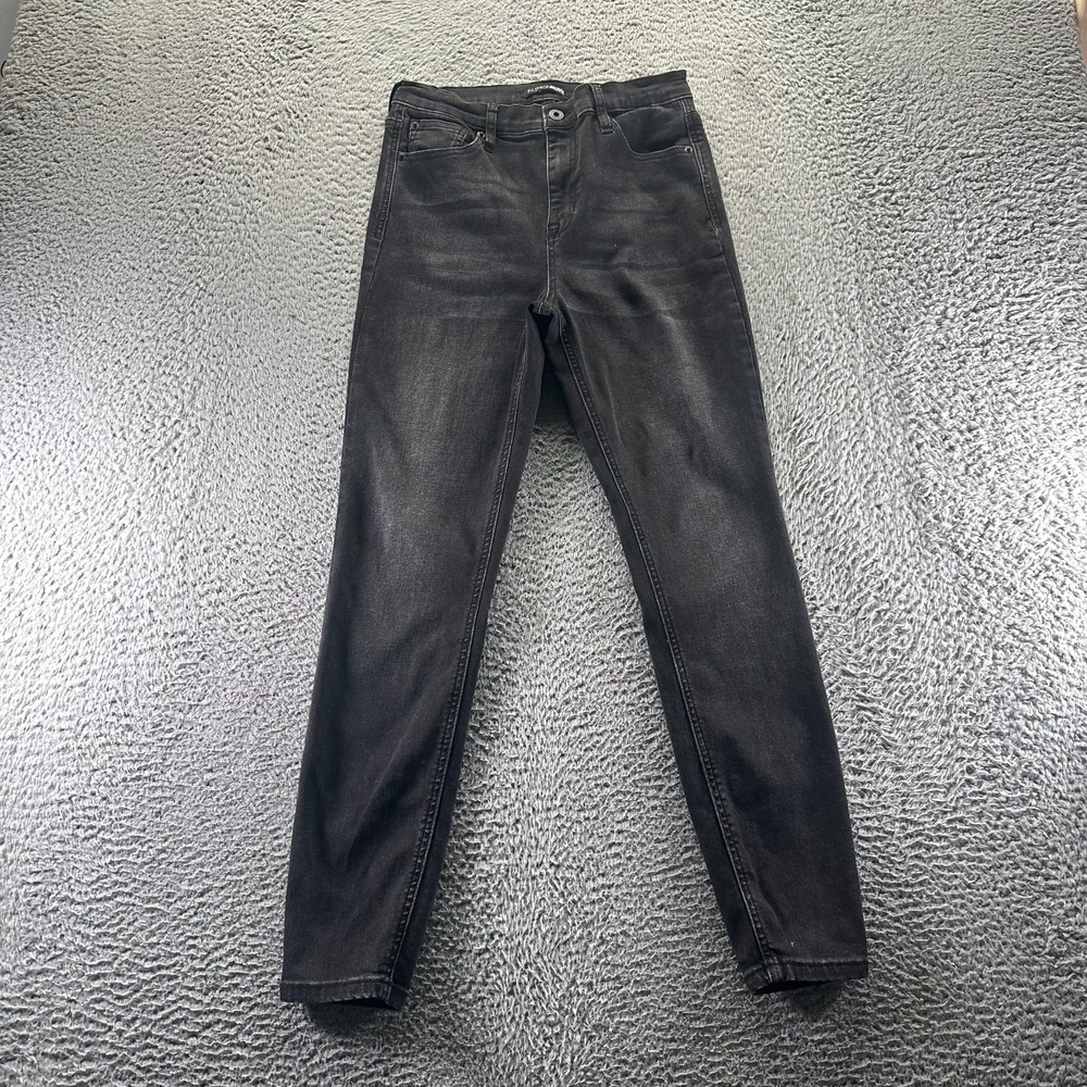 Fashion Nova Jeans‎ Womens 3 Black Cotton Denim Skinny Faded Streetwear Stretch